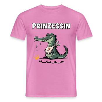 Karneval Prinzessin Krokodil Lustig Kölle Alaaf - Männer T-Shirt - Pink - Vorne - AI Model Male 178 dark (178cm)