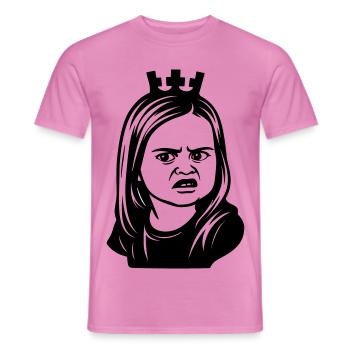 Fille mème sceptique avec couronne - T-shirt homme - rose - Devant - AI Model Male 178 dark (178cm)