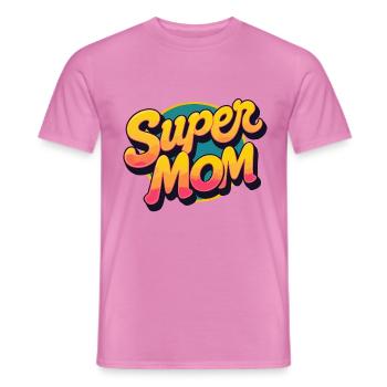 Super maman - T-shirt homme - rose - Devant - AI Model Male 178 dark (178cm)