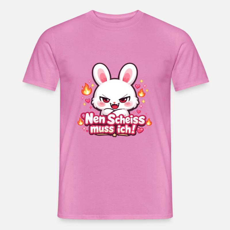 Nen Scheiss muss ich frecher Spruch - Männer T-Shirt - Pink