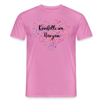 Confetti in the heart perfect for carnival & carnival - Men's T-Shirt - pink - Front - AI Model Male 178 dark (178cm)