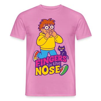 Finger in der Nase - Männer T-Shirt - Pink - Vorne - AI Model Male 178 dark (178cm)