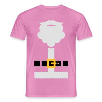 Santa suit and beard - Men's T-Shirt - pink - Front - AI Model Male 178 dark (178cm)