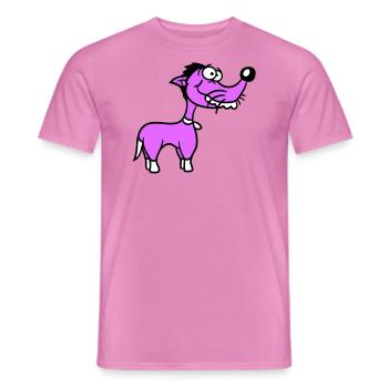 Hund Steht Dumm Kerl Lustig Blöd Verrückt Komisch - Männer T-Shirt - Pink - Vorne - AI Model Male 178 dark (178cm)