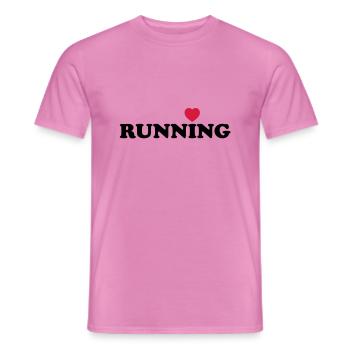 Love running - Mænd T-shirt - pink - Foran - AI Model Male 178 dark (178cm)