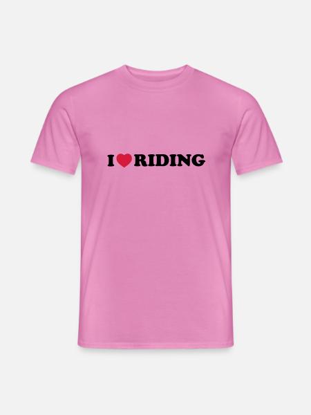i love riding - Men's T-Shirt - pink