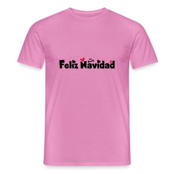 Feliz Navidad Frohe Weihnachten - Männer T-Shirt - Pink - Vorne - AI Model Male 178 dark (178cm)