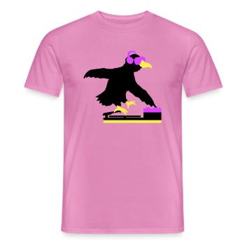 Raven DJ Club Musique Écoute Lunettes de soleil Casque - T-shirt homme - rose - Devant - AI Model Male 178 dark (178cm)