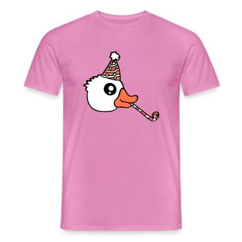 Canard Fête Serviette Chapeau Anniversaire Célébrer le Nouvel An - T-shirt homme - rose - Devant - AI Model Male 178 dark (178cm)