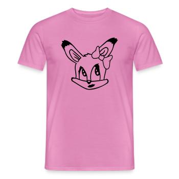 Fuchs Weiblich Mädchen Hübsche Schleife Frau Schön - Männer T-Shirt - Pink - Vorne - AI Model Male 178 dark (178cm)