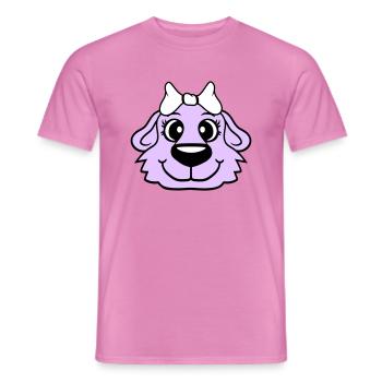 Hund Gesicht Mädchen Hübsch Schleife Weiblich Frau - Männer T-Shirt - Pink - Vorne - AI Model Male 178 dark (178cm)
