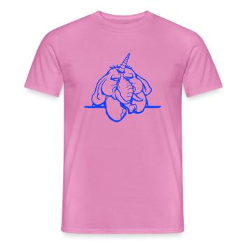 Unicorn, elephant, bad-tempered, angry, sad - Men's T-Shirt - pink - Front - AI Model Male 178 dark (178cm)