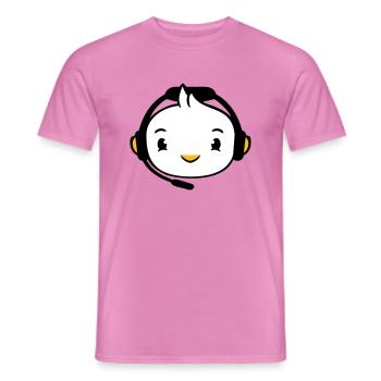 Duck Gamer Gaming Voice Chat Headset Console Game - Men's T-Shirt - pink - Front - AI Model Male 178 dark (178cm)