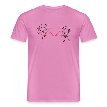 Together Forever (LOVE) - Männer T-Shirt - Pink - Vorne - AI Model Male 178 dark (178cm)