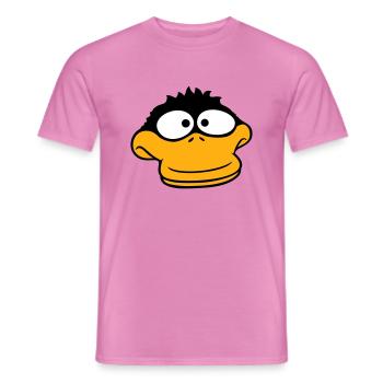 Duck looks funny goofy anxious confused comic - Men's T-Shirt - pink - Front - AI Model Male 178 dark (178cm)