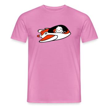 Canard vaisseau spatial Pilote Espace Science fiction Cool - T-shirt homme - rose - Devant - AI Model Male 178 dark (178cm)
