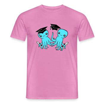2 Blæksprutte bestod to gymnasier - Mænd T-shirt - pink - Foran - AI Model Male 178 dark (178cm)