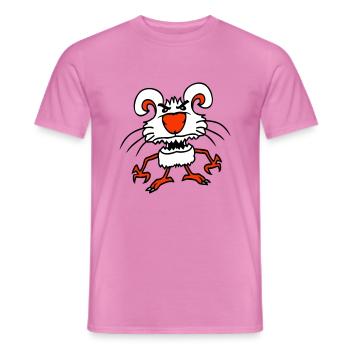 Bunny Monster Evil Cool Halloween Horror - Men's T-Shirt - pink - Front - AI Model Male 178 dark (178cm)