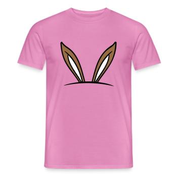 Lapin Oreilles De Lapin Trou Sac Caché Drôle Mignon - T-shirt homme - rose - Devant - AI Model Male 178 dark (178cm)