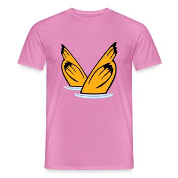 2 canards plongée sous-marin tête lac eau potable - T-shirt homme - rose - Devant - AI Model Male 178 dark (178cm)