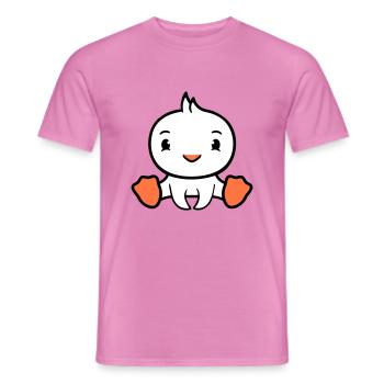 Bird sitting happy duck cute cute friendly - Men's T-Shirt - pink - Front - AI Model Male 178 dark (178cm)