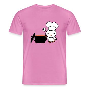 Bird Chef Cooking Pot Duck Delicious Hunger Food - Men's T-Shirt - pink - Front - AI Model Male 178 dark (178cm)