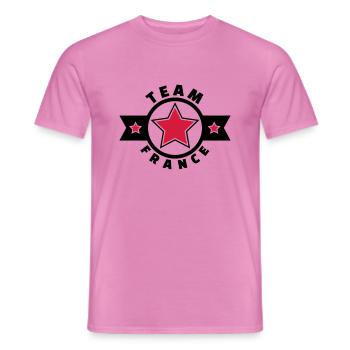 Team france (v.2) - T-shirt homme - rose - Devant - AI Model Male 178 dark (178cm)