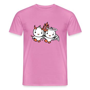 Birds Angel Sky Devil Horns Satan Hell Evil - Men's T-Shirt - pink - Front - AI Model Male 178 dark (178cm)