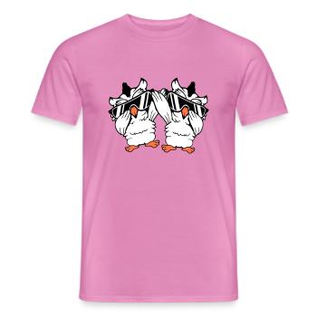 2 Owls Dabbing Dab Dance Pose Gesture Sunglasses - Men's T-Shirt - pink - Front - AI Model Male 178 dark (178cm)