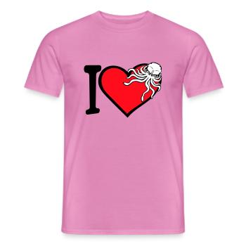 Ich liebe Oktopus Herz I Love Herz Symbol Logo süß - Männer T-Shirt - Pink - Vorne - AI Model Male 178 dark (178cm)