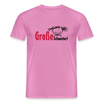 Große Schwester - Männer T-Shirt - Pink - Vorne - AI Model Male 178 dark (178cm)