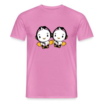 2 Ducks Gamer Gaming Controller Headset Console - Men's T-Shirt - pink - Front - AI Model Male 178 dark (178cm)