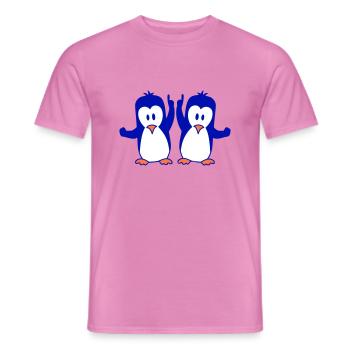Best Penguins Friends Couple Two Party Birds Team - Men's T-Shirt - pink - Front - AI Model Male 178 dark (178cm)