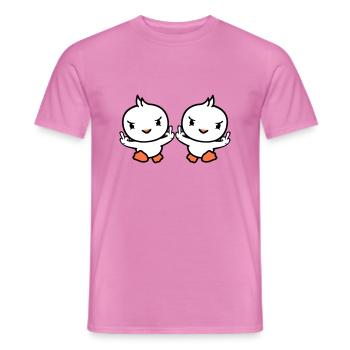 2 oiseaux Evil Middle Finger Show Bad Boys Running - T-shirt homme - rose - Devant - AI Model Male 178 dark (178cm)