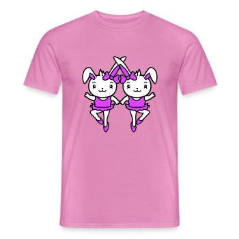 2 Hasen Ballerinas Tanzen Ballett Mädchen Frauen - Männer T-Shirt - Pink - Vorne - AI Model Male 178 dark (178cm)
