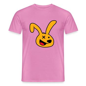 Hase verrückt wahnsinnig lachen komisch verwirrt - Männer T-Shirt - Pink - Vorne - AI Model Male 178 dark (178cm)