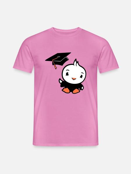 Bird Graduation College Graduation Hat School - Men's T-Shirt - pink
