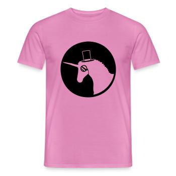 Einhorn Sir Gentleman Mr. reich Monokel Zylinder - Männer T-Shirt - Pink - Vorne - AI Model Male 178 dark (178cm)