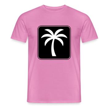 Palm Tree Icon Summer - Men's T-Shirt - pink - Front - AI Model Male 178 dark (178cm)