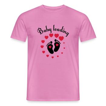 Baby loading - Männer T-Shirt - Pink - Vorne - AI Model Male 178 dark (178cm)