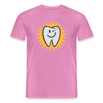 Happy tooth - Men's T-Shirt - pink - Front - AI Model Male 178 dark (178cm)
