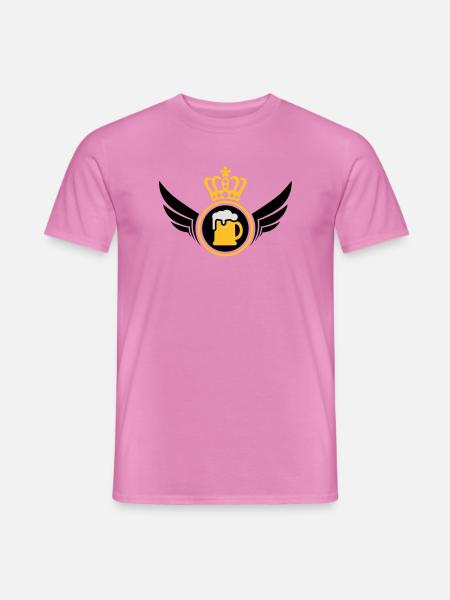 Bier König - Männer T-Shirt - Pink