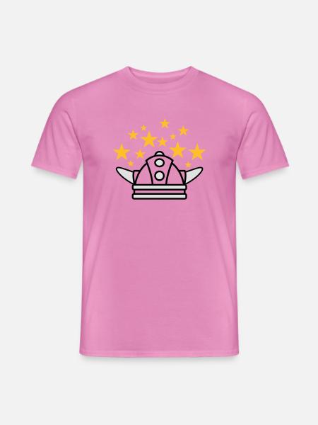 Wikinger Helm Idee - Männer T-Shirt - Pink