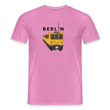 Berlin subway - Men's T-Shirt - pink - Front - AI Model Male 178 dark (178cm)