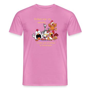 Früher war ich normal ---- Hühnershirt - Männer T-Shirt - Pink - Vorne - AI Model Male 178 dark (178cm)
