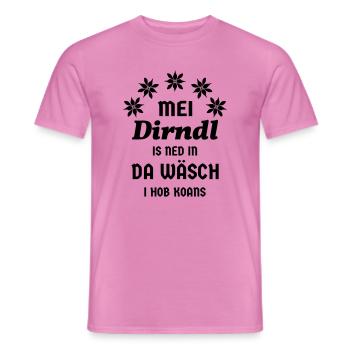 Dirndl Ersatz Bayern Volksfest Kein Dirndl Spruch - Men's T-Shirt - pink - Front - AI Model Male 178 dark (178cm)