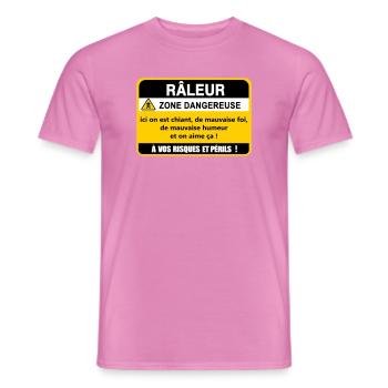 Complaining Danger Zone - Men's T-Shirt - pink - Front - AI Model Male 178 dark (178cm)