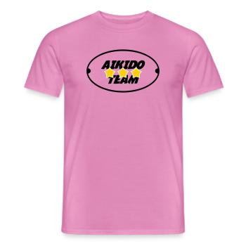 Aikido-Team - Männer T-Shirt - Pink - Vorne - AI Model Male 178 dark (178cm)