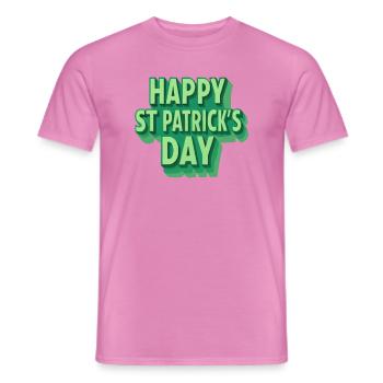 Frohe St. Patrick's Day grüne Pop Art - Männer T-Shirt - Pink - Vorne - AI Model Male 178 dark (178cm)