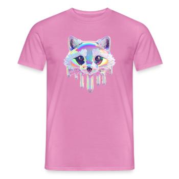 Raton laveur néon – Look coloré goutte - T-shirt homme - rose - Devant - AI Model Male 178 dark (178cm)